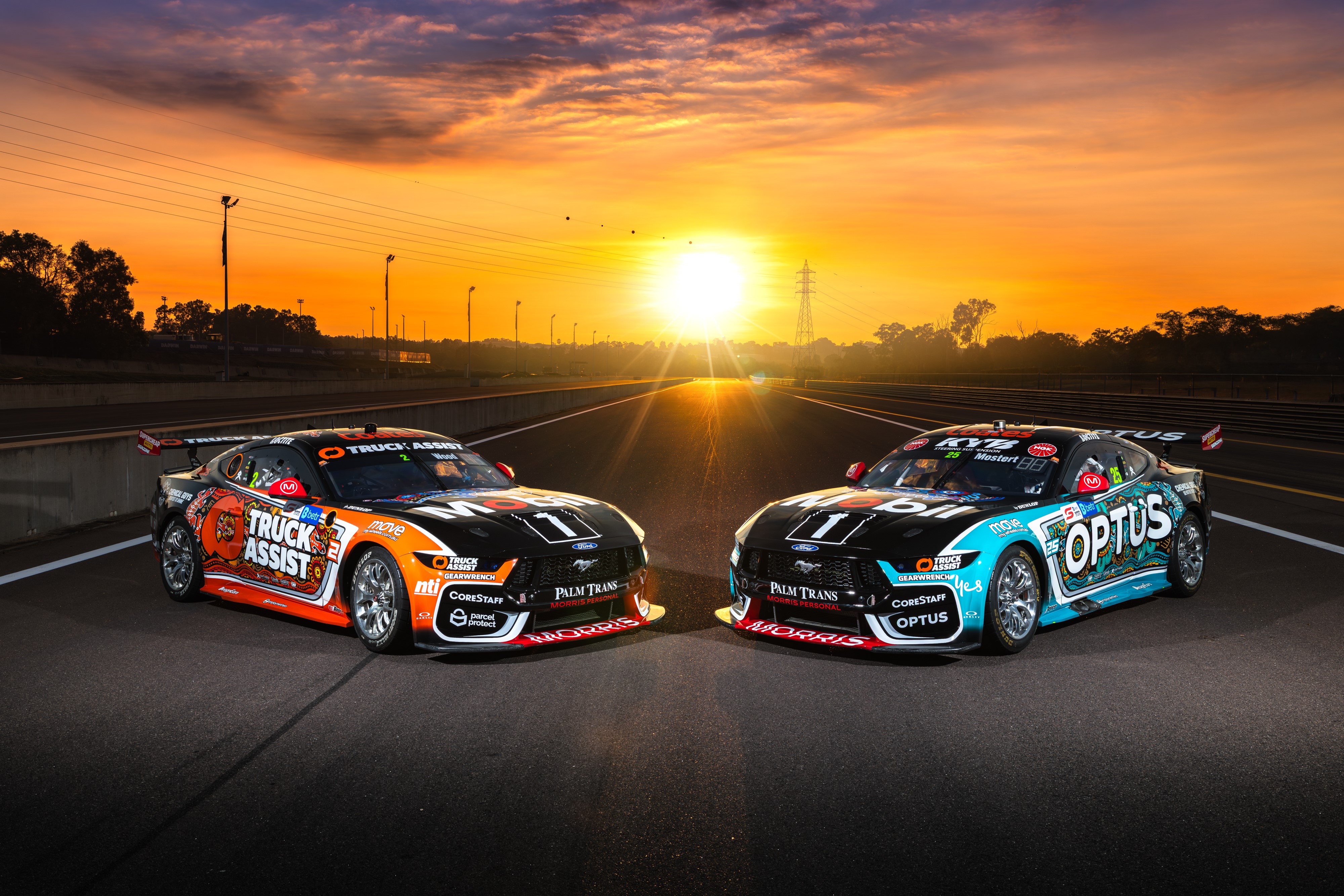 Walkinshaw Andretti united V8 supercars in their indigenous round livery.